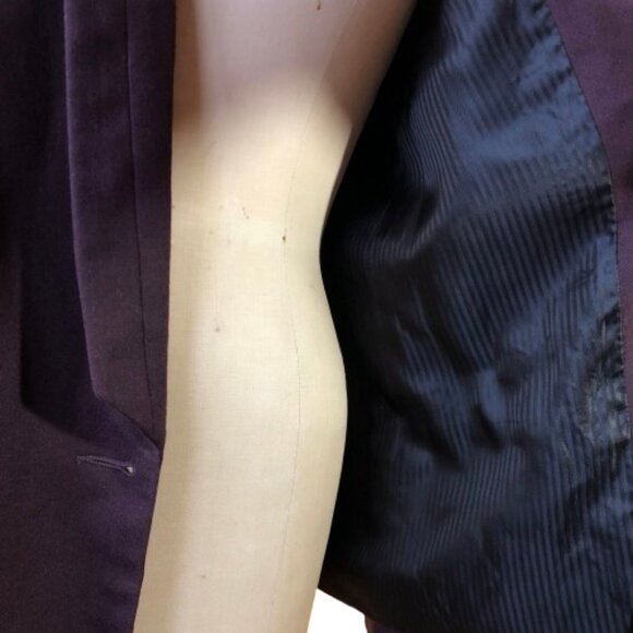 Vintage Comptoir des Cotonniers Noofy Longline Purple Plum Wool-Blend Blazer - Picture 11 of 16